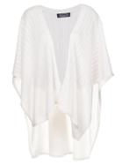 Magaschoni Cape Style Sleeve Cardi-coat, Women's, White, Cashmere