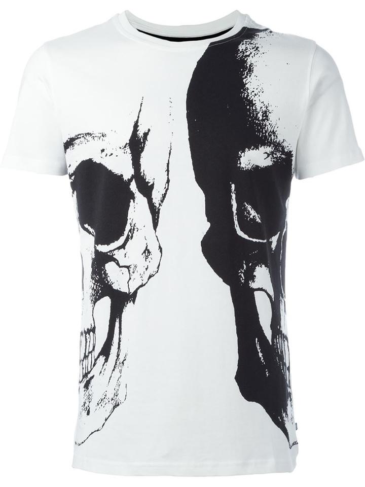Philipp Plein Brum T-shirt, Men's, Size: M, White, Cotton
