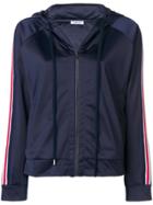 P.a.r.o.s.h. Back Print Zipped Hoodie - Blue