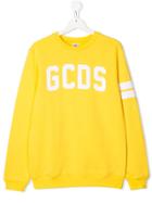 Gcds Kids Teen Logo Print Sweatshirt - Yellow