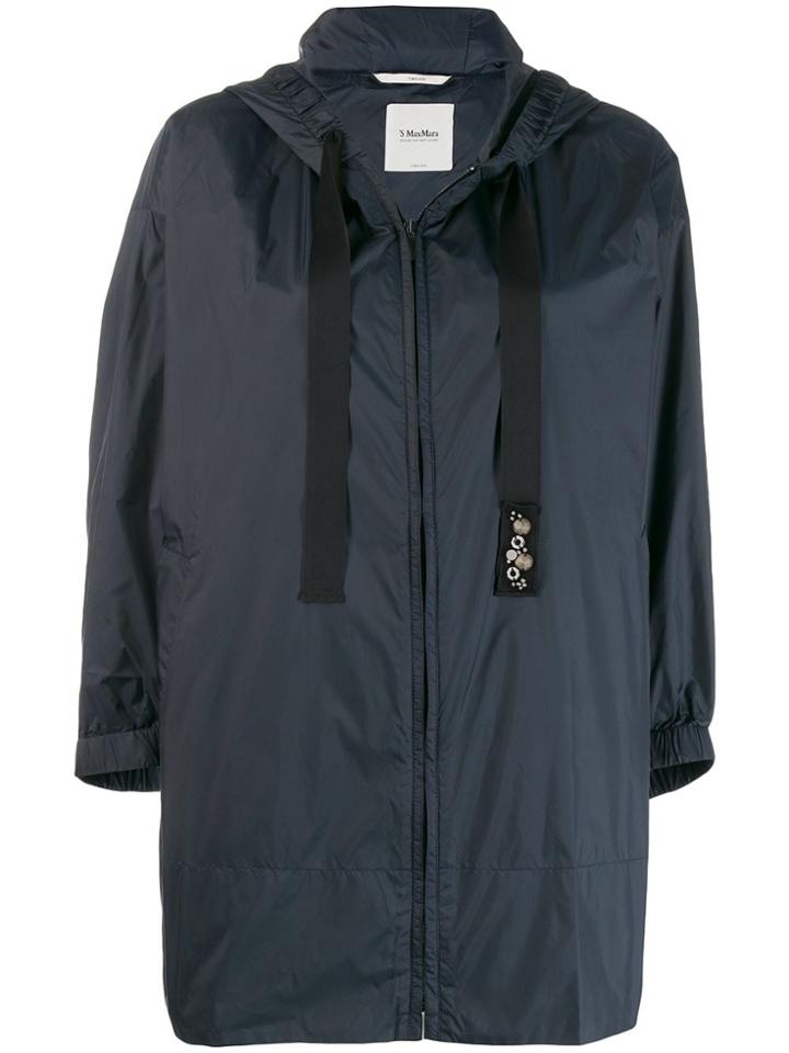 's Max Mara Hooded Raincoat - Blue