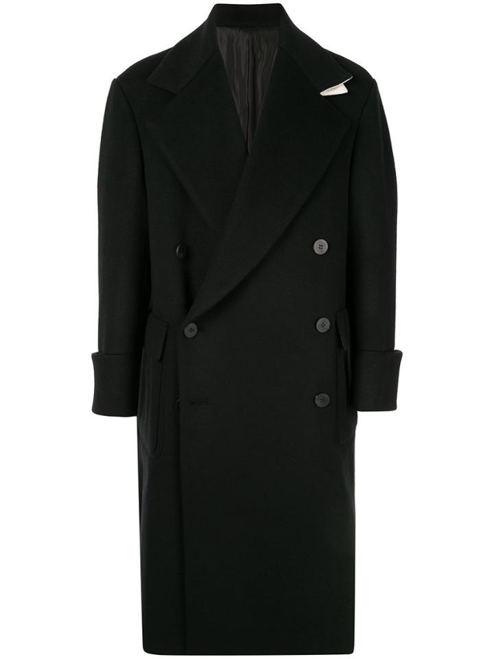 Wooyoungmi Double Buttoned Coat - Black