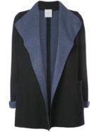 Agnona Oversized Lapel Blazer Jacket - Black