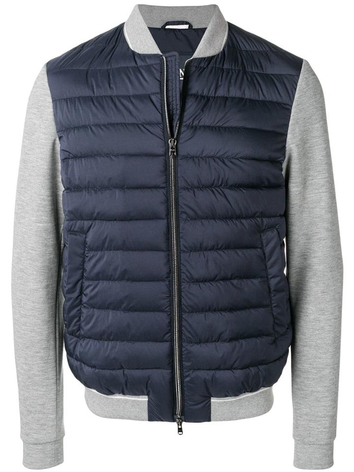 Herno Puffer Bomber Jacket - Blue