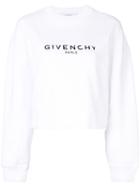 Givenchy Logo Cropped Sweatshirt - White
