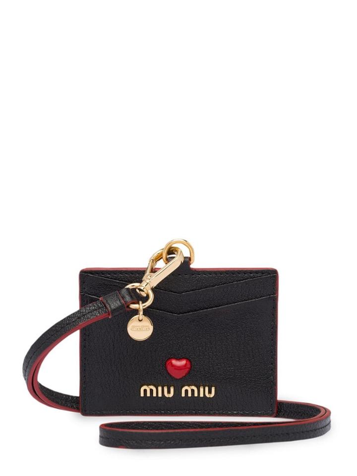 Miu Miu Lanyard Cardholder - Black