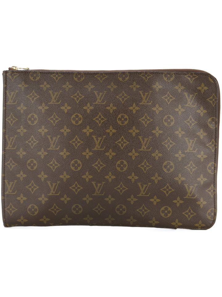 Louis Vuitton Vintage Poche Documents Case - Brown
