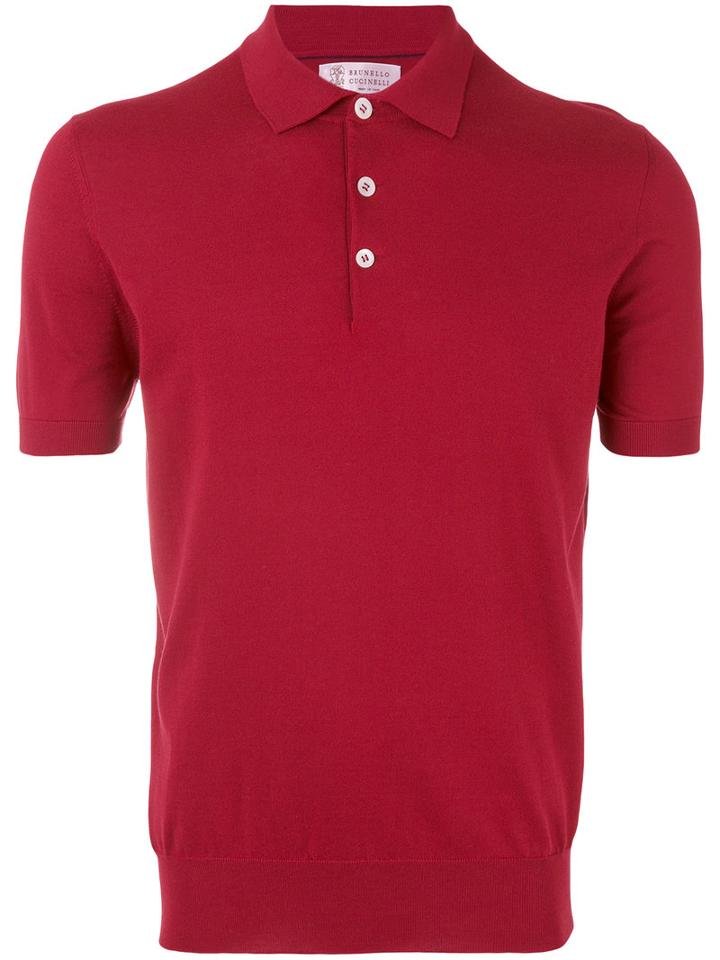 Brunello Cucinelli - Classic Polo Shirt - Men - Cotton - 52, Red, Cotton