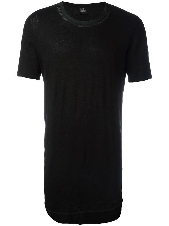 Lost & Found Ria Dunn Long T-shirt, Men's, Size: Small, Black, Linen/flax/spandex/elastane