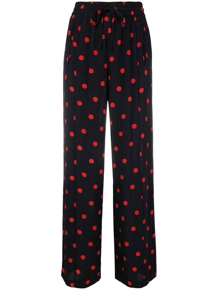 Ganni Spot Print Trousers - Black
