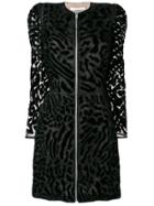 Givenchy Leopard Print Zipped Dress - Black