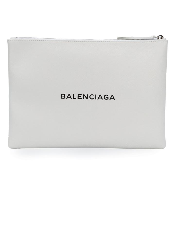 Balenciaga Everyday Clutch Bag - White