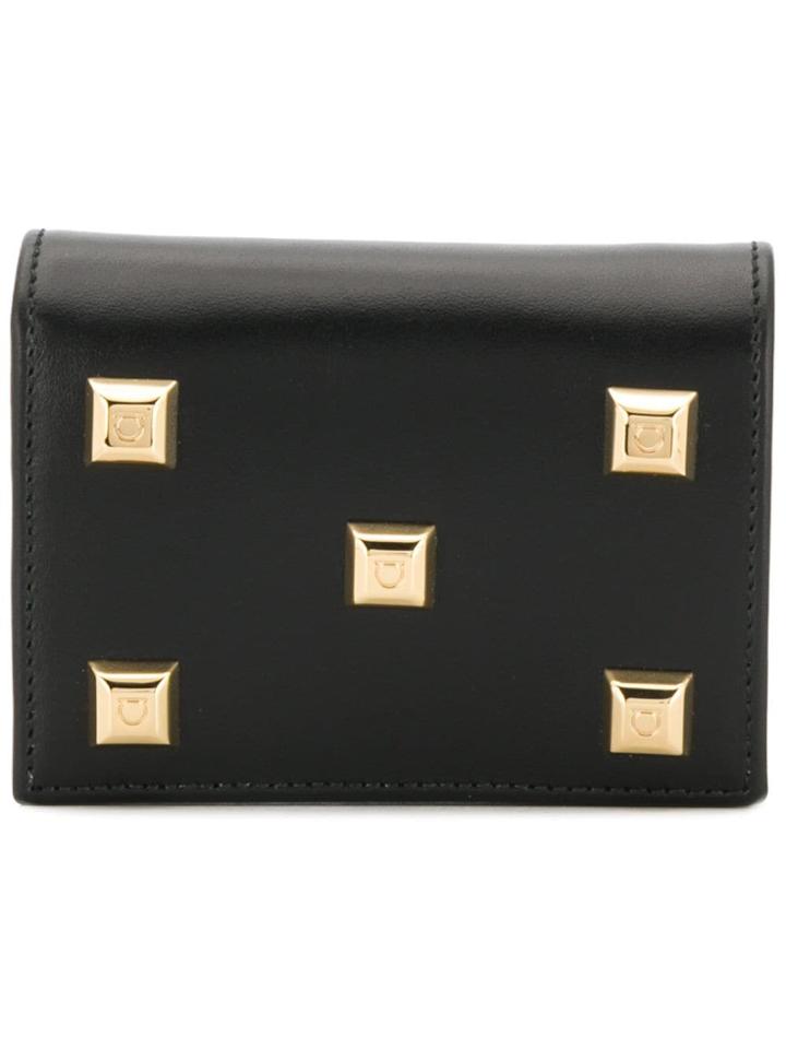 Salvatore Ferragamo Small Stud Cardholder - Black