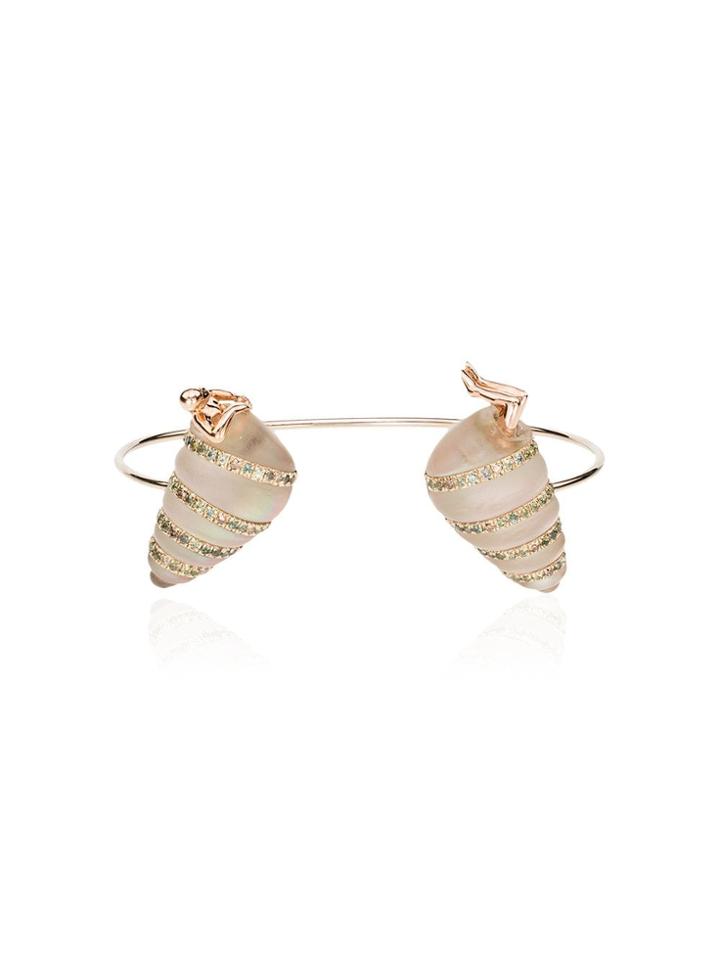 Bibi Van Der Velden Shell Bangle - Metallic