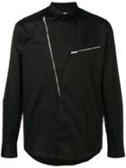 Givenchy Asymmetric Half-zip Shirt - Black