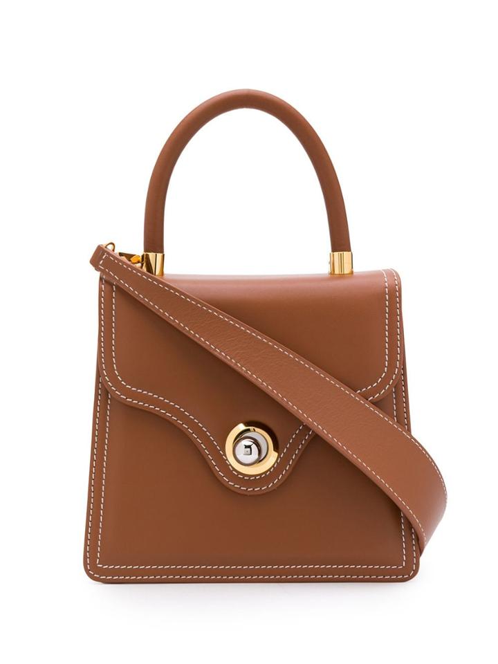 Ratio Et Motus Contrast Stitch Tote - Brown