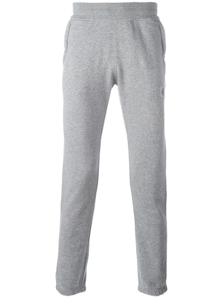 Stone Island Slim-fit Track Pants, Men's, Size: Large, Grey, Cotton