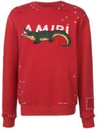 Amiri Logo Embroidered And Stitch Detailed Sweatshirt
