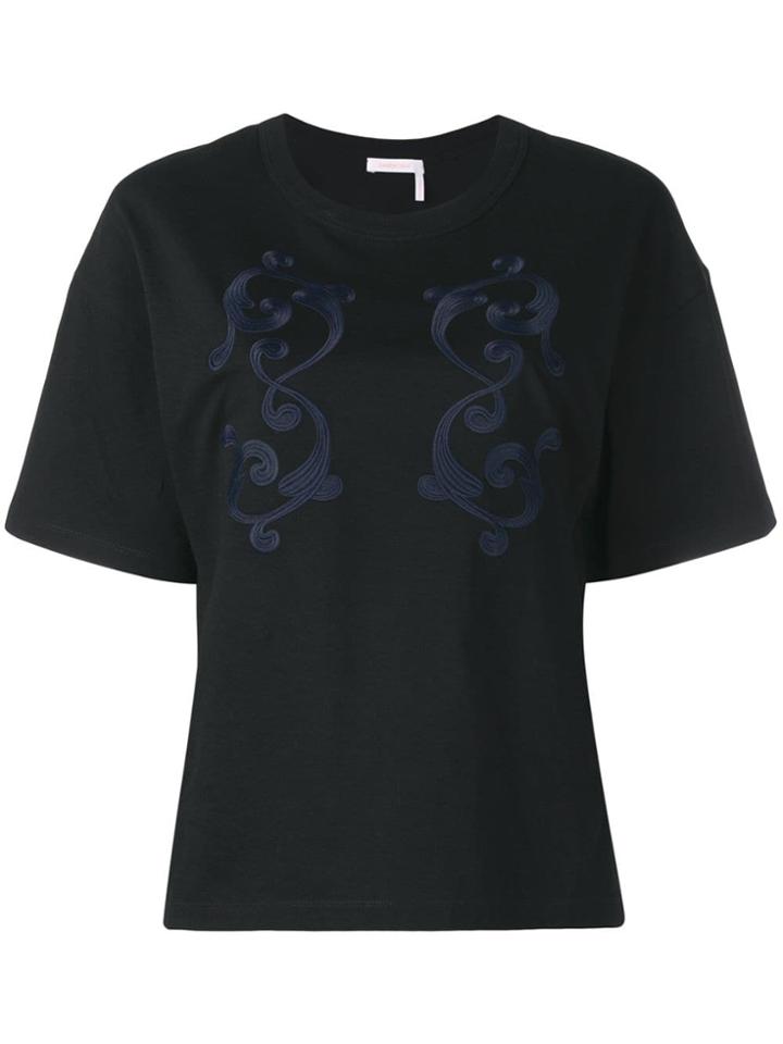 See By Chloé Embroidered T-shirt - Black