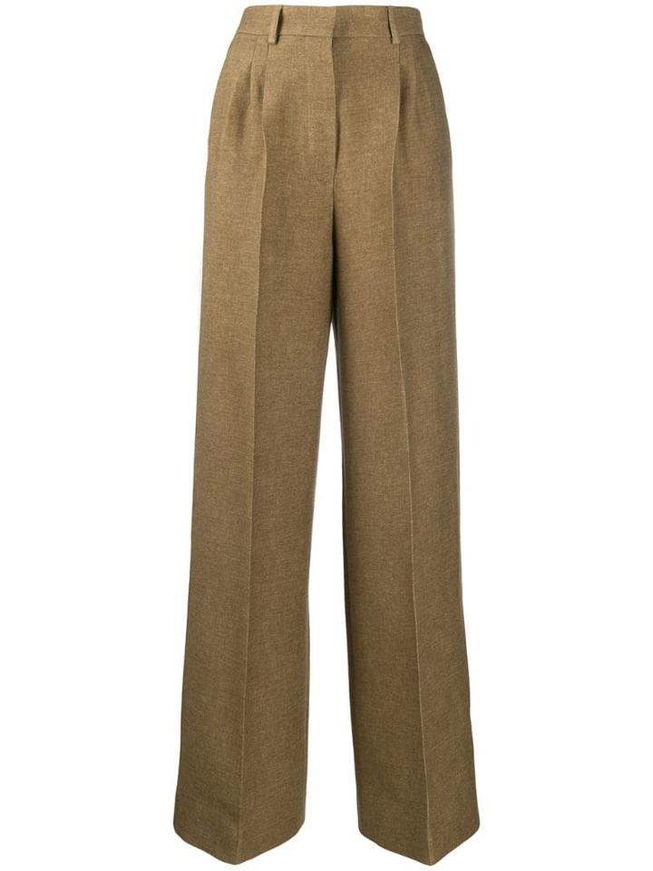 Fendi High-waisted Wide-leg Trousers - Neutrals