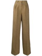 Fendi High-waisted Wide-leg Trousers - Neutrals