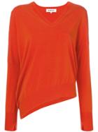 Enföld Asymmetric Hem Knitted Top - Yellow & Orange