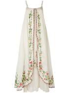 Mes Demoiselles - Embroidered Maxi Dress - Women - Cotton - 36, Nude/neutrals, Cotton
