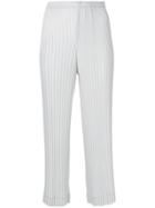 Issey Miyake Pleated Cropped Trousers - Nude & Neutrals