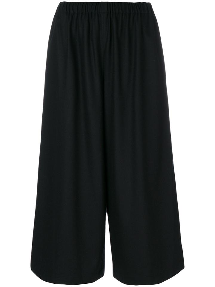 Comme Des Garçons Comme Des Garçons Flared Cropped Pants - Black