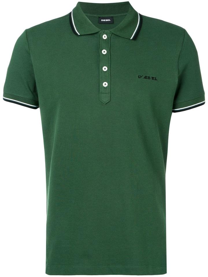 Diesel Embroidered Logo Polo Shirt - Green