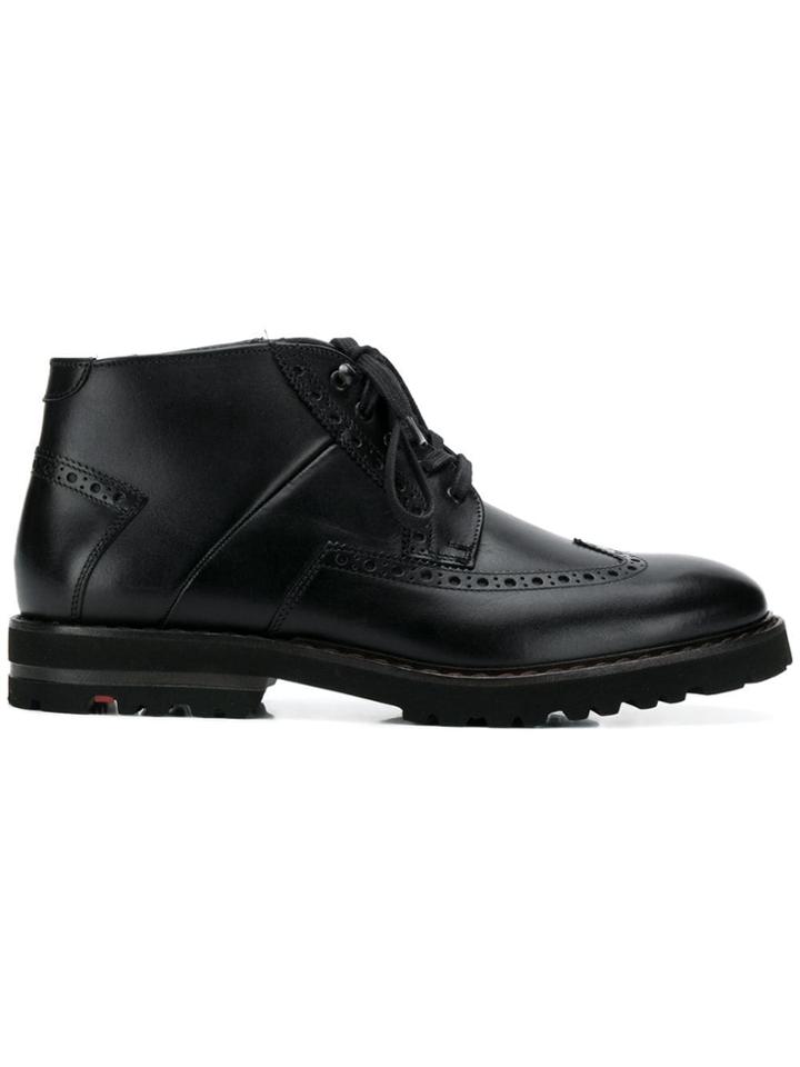 Lloyd Perforated Ankle Boots - Black