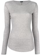 Joseph Round Neck Jumper, Size: Xl, Grey, Cotton/cashmere