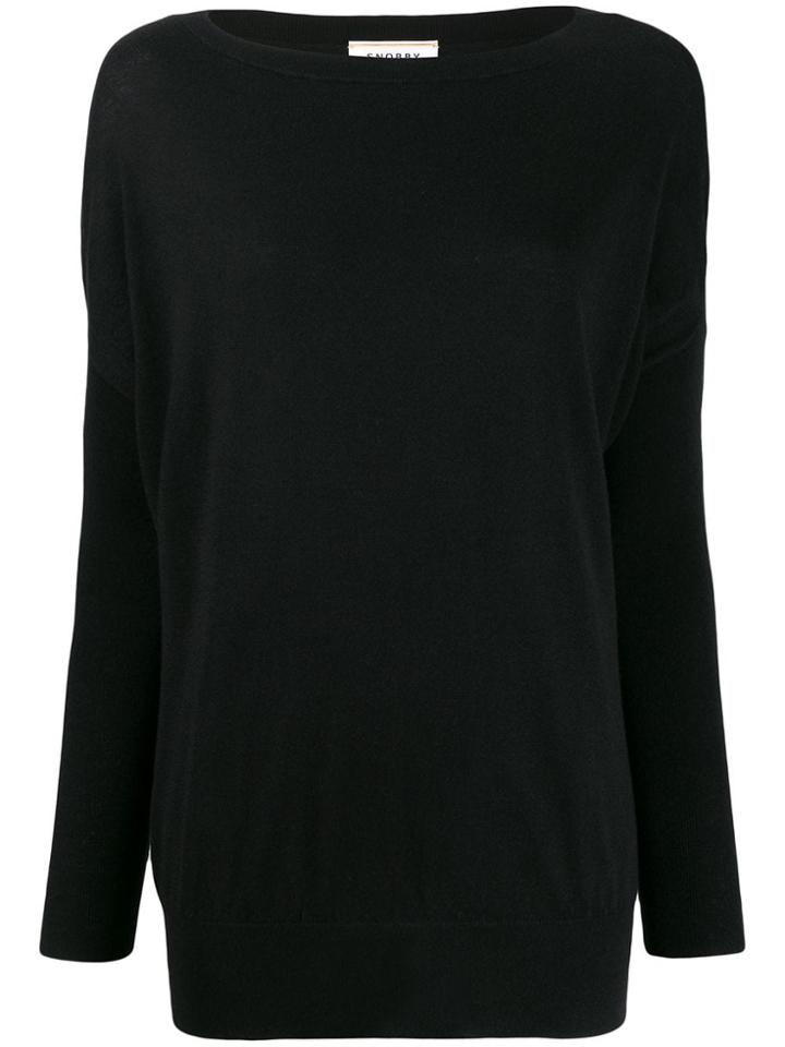 Snobby Sheep Oversized Knit Sweater - Black