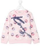 Kenzo Kids - Printed Sweatshirt - Kids - Cotton - 8 Yrs, Pink/purple