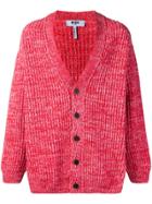 Msgm Knitted Cardigan - Red