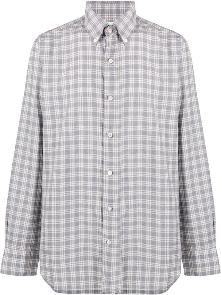Finamore 1925 Napoli Check-print Shirt - Grey