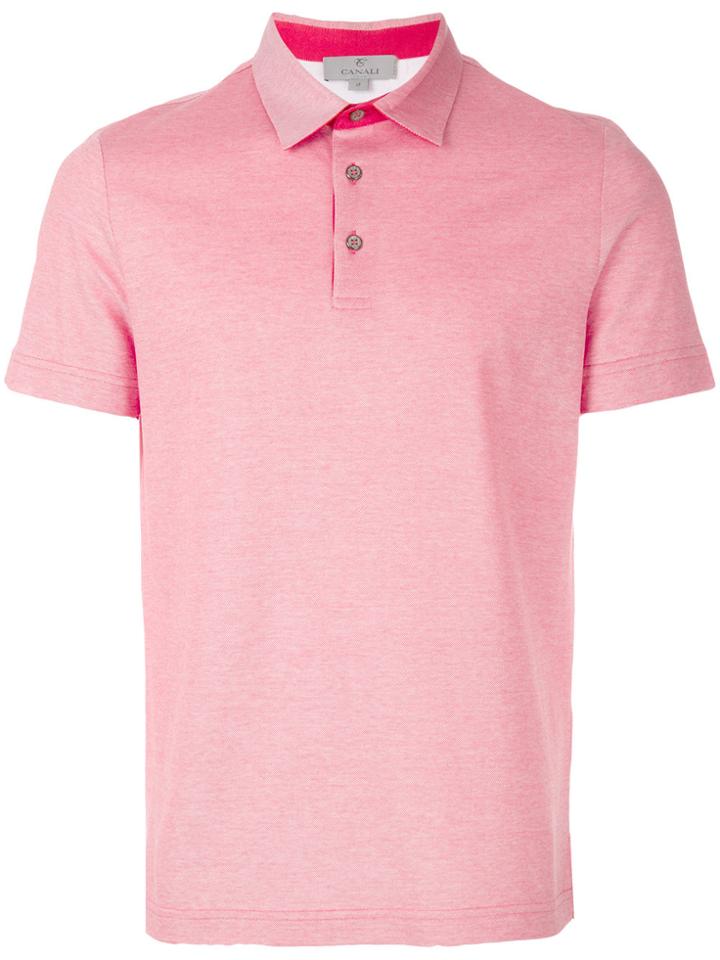 Canali Short-sleeve Polo Shirt - Red