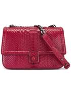 Ermanno Scervino Snakeskin Effect Shoulder Bag, Women's, Red