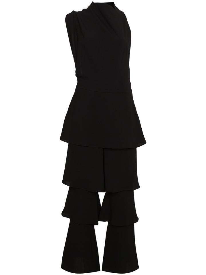 Osman Frill Halterneck Jumpsuit - Black