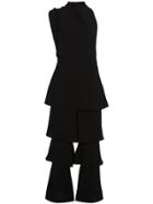 Osman Frill Halterneck Jumpsuit - Black