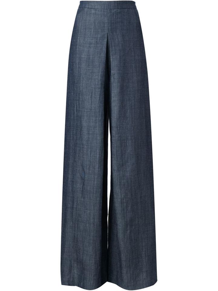 Misha Nonoo 'gigi' Wide-leg Pants, Women's, Size: 4, Blue, Linen/flax/tencel