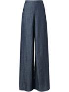 Misha Nonoo 'gigi' Wide-leg Pants, Women's, Size: 4, Blue, Linen/flax/tencel
