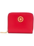 Versace All-around Zip Medusa Wallet - Red