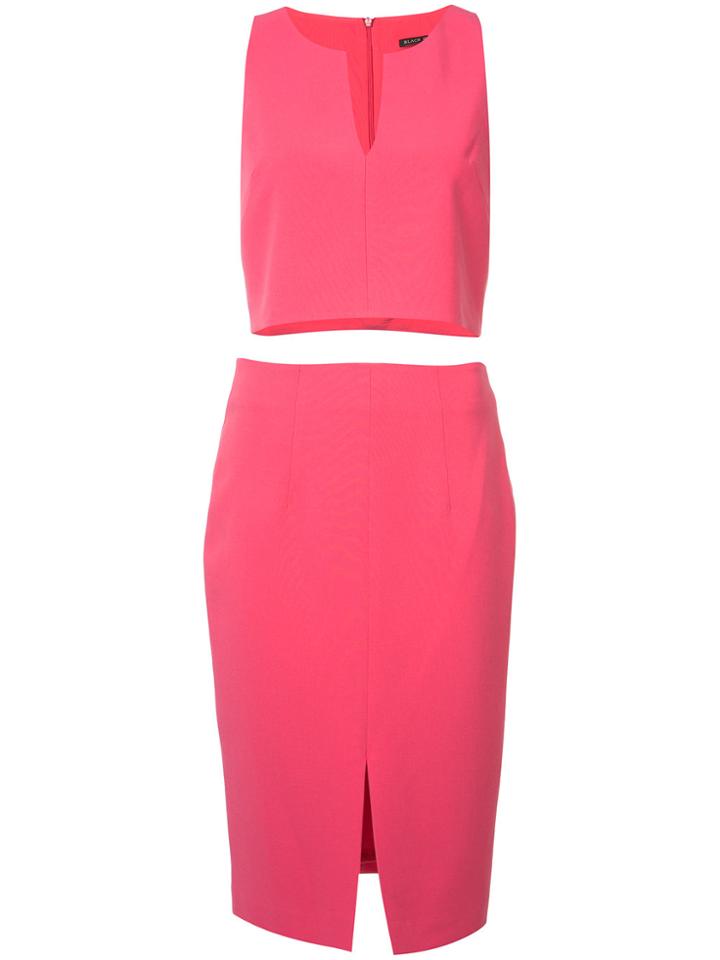 Black Halo Sleeveles Skirt Set - Pink & Purple