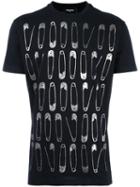 Dsquared2 Safety Pin T-shirt, Men's, Size: Xxl, Black, Cotton