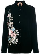 No21 Floral Embroidery Shirt - Black