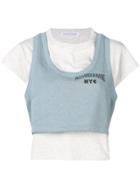 Alexander Wang Bi-layer Crop Top - Blue