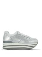 Hogan Platform Lace-up Sneakers - Metallic
