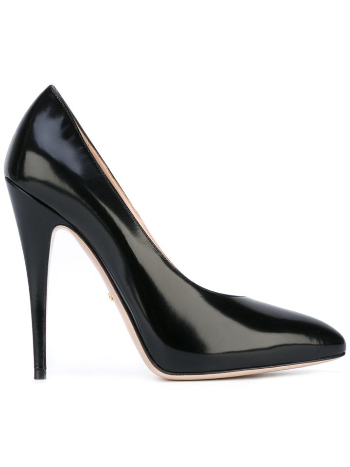 Gucci Pearl Bow Pumps - Black