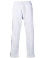 Msgm Drawstring Piped Jogging Bottoms - Grey